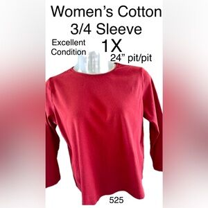 Woman’s PLUS+Allison Brittney Woman 3/4 Sleeve Luxury Tee